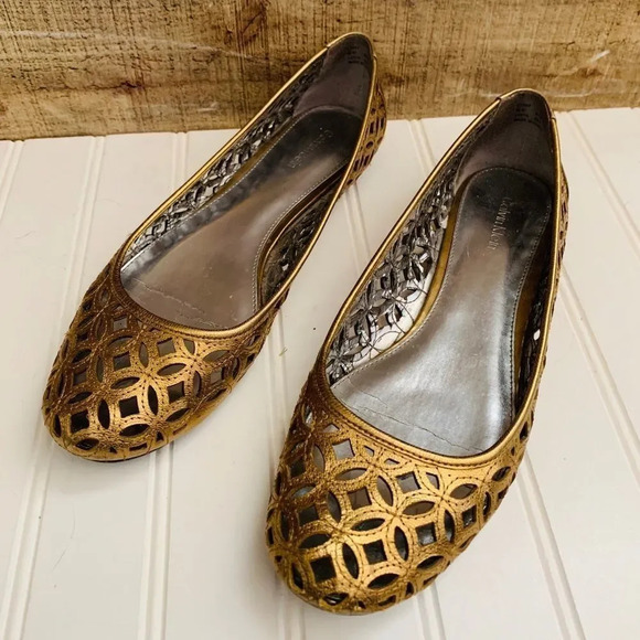 Calvin Klein Metallic Flats - Picture 2 of 6